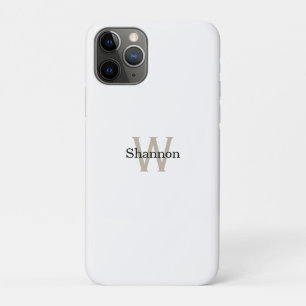 Eenvoudig klassiek monogram met naam iPhone-hoes Case-Mate iPhone Case