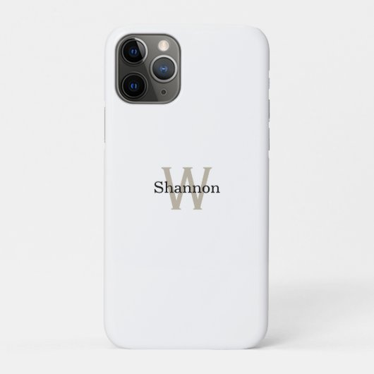 Eenvoudig klassiek monogram met naam iPhone-hoes Case-Mate iPhone Case (Achterkant)