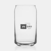 Eenvoudig klassiek nummer één vader blikvorm glas (Achterkant)