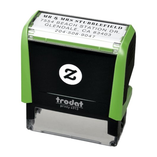 Eenvoudig Klassiek Persoonlijk Jonggehuwd Zelfinktende Stempel (Product)