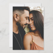 Eenvoudig klassiek portretfotoweddenschap kaart (Achterkant)