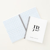 Eenvoudig Klassiek Professioneel Monogram en Naam Notitieboek (Binnen)