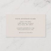 Eenvoudig Klassiek Professioneel Monogram en Naam Visitekaartje (Achterkant)