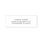 Eenvoudig klassiek retouradres Moderne tekst gebas Rubberstempel (Afrduk)