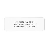 Eenvoudig Klassiek Retouradres Tekst Gebaseerd Ged Etiket (Voorkant)