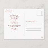 Eenvoudig, klassiek, rood afstuderen briefkaart (Achterkant)