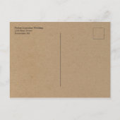 Eenvoudig Klassiek sparen het Papier van het Brief Aankondigingskaart (Achterkant)