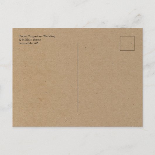 Eenvoudig Klassiek sparen het Papier van het Brief Aankondigingskaart (Achterkant)