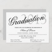 Eenvoudig, klassiek, stijlvol afstuderen kaart (Voorkant / Achterkant)