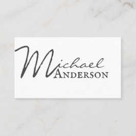 Eenvoudig klassiek wit minimalistisch visitekaartj visitekaartje