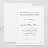 Eenvoudig klassieke bruiloft kaart (Voorkant / Achterkant)