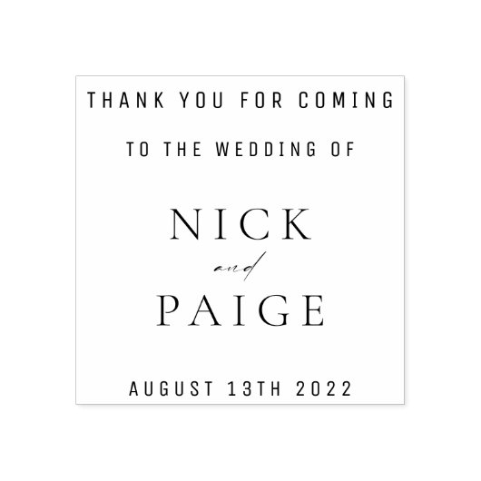 Eenvoudig Klassieke bruiloft voor Rubberstempel (Afrduk)