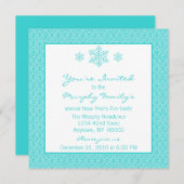 Eenvoudig Klassieke Damask Snowflakes Kerstmis uit Kaart (Voorkant / Achterkant)