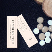 Eenvoudig kledingformaat Grafiek Witte Mode Prijs  Mini Visitekaartjes