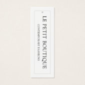 Eenvoudig kledingformaat Grafiek Witte Mode Prijs  Mini Visitekaartjes (Voorkant)