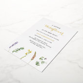 Eenvoudig klein Baby shower met wilde bloem Folie Uitnodiging (Gedraaid)