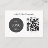 Eenvoudig klein Visitekaartje met QR-de naam van d (Achterkant)