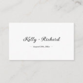 Eenvoudig kleine bruiloft RSVP Website QR Code Informatiekaartje (Achterkant)