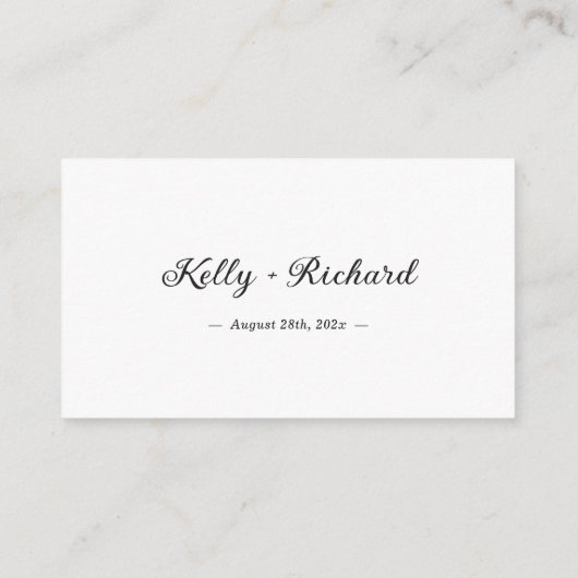 Eenvoudig kleine bruiloft RSVP Website QR Code Informatiekaartje (Achterkant)