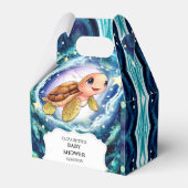 Eenvoudig kleine schildpad Baby shower Bedankdoosjes (Voorkant Zijde)