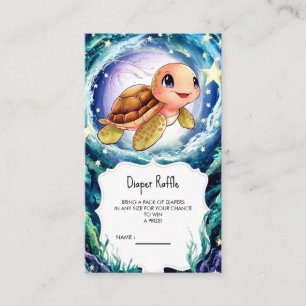 Eenvoudig kleine schildpad Baby shower Informatiekaartje