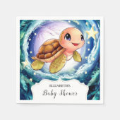 Eenvoudig kleine schildpad Baby shower Servet (Voorkant)