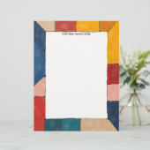 Eenvoudig kleurblokken briefpapier briefhoofd (Staand voorkant)
