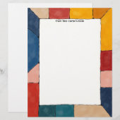 Eenvoudig kleurblokken briefpapier briefhoofd (Voorkant / Achterkant)