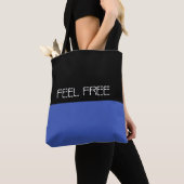 Eenvoudig kleuren: BLUE en jouw tekst Tote Bag (Dichtbij)