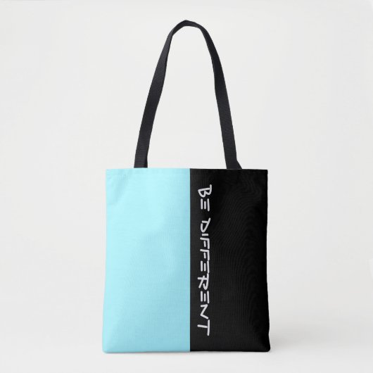 Eenvoudig kleuren CYAN BLUE & jouw tekst Tote Bag (Voorkant)
