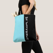 Eenvoudig kleuren CYAN BLUE & jouw tekst Tote Bag (Dichtbij)