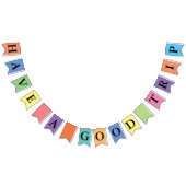 Eenvoudig kleuren en jouw tekst: HEB EEN GOEDE TRI Vlaggetjes (Alle)