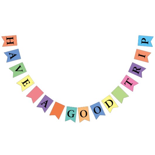 Eenvoudig kleuren en jouw tekst: HEB EEN GOEDE TRI Vlaggetjes (Alle)