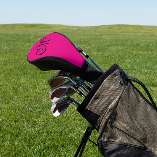 Eenvoudig kleuren en uw Monogram + uw ideeën Golfheadcover (Insitu)