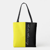 Eenvoudig kleuren LEMON YELLOW & jouw tekst Tote Bag (Achterkant)