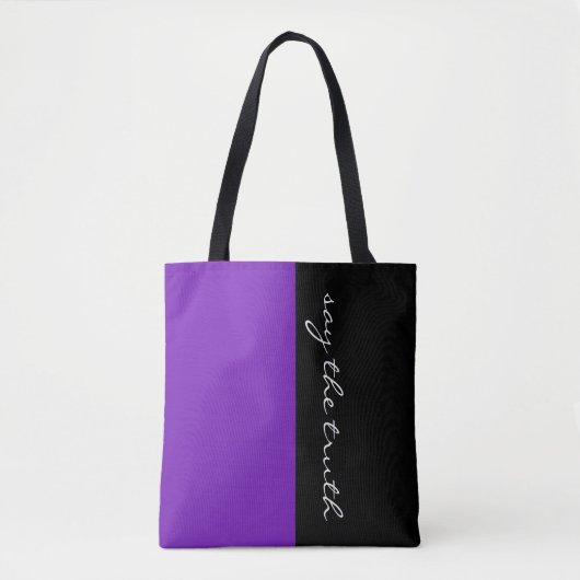 Eenvoudig kleuren PAARS en jouw tekst Tote Bag (Voorkant)