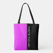 Eenvoudig kleuren ROZE & jouw tekst Tote Bag (Achterkant)