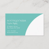 Eenvoudig kleurenblok, Blauwgroen met QR-code Informatiekaartje (Achterkant)