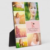 Eenvoudig kleurenblok Monogram 6 Foto Afstuderen Fotoplaat (Zijkant)