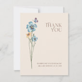 Eenvoudig kleurig bloemenhuwelijk bedankkaart (Voorkant)