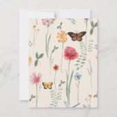 Eenvoudig kleurig bloemenhuwelijk bedankkaart (Achterkant)