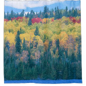 Eenvoudig kleurig bos bomen acrylwerk | douchegordijn (Voorkant)