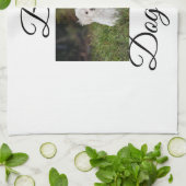 Eenvoudig kleurig dier voeg de naam van een foto-h theedoek (Gevouwen)