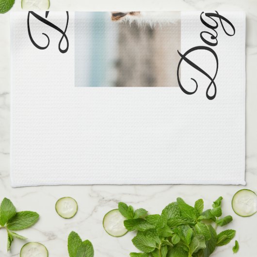 Eenvoudig kleurig dier voeg de naam van een foto-h theedoek (Gevouwen)