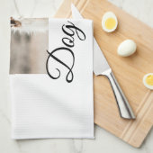 Eenvoudig kleurig dier voeg de naam van een foto-h theedoek (Quarter Fold)