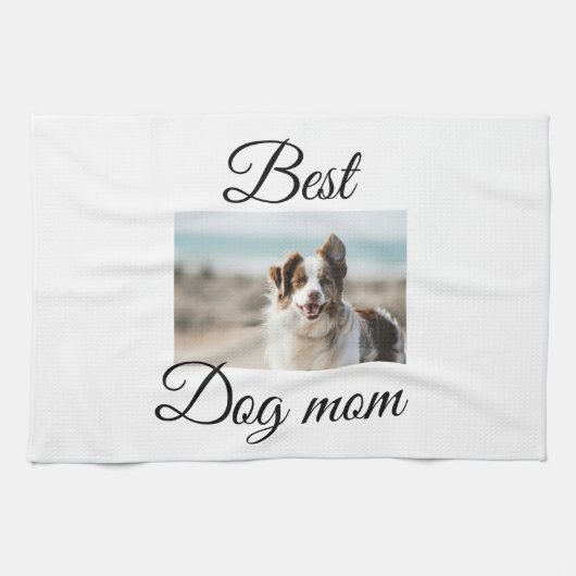 Eenvoudig kleurig dier voeg de naam van een foto-h theedoek (Horizontaal)