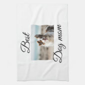 Eenvoudig kleurig dier voeg de naam van een foto-h theedoek (Verticaal)