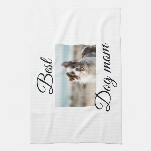 Eenvoudig kleurig dier voeg de naam van een foto-h theedoek (Verticaal)