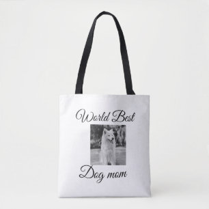 Eenvoudig kleurig dier voeg de naam van een foto-h tote bag