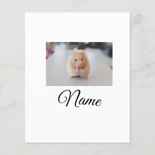 Eenvoudig kleurig dier voeg naamfoto's toe op aang flyer (Achterkant)